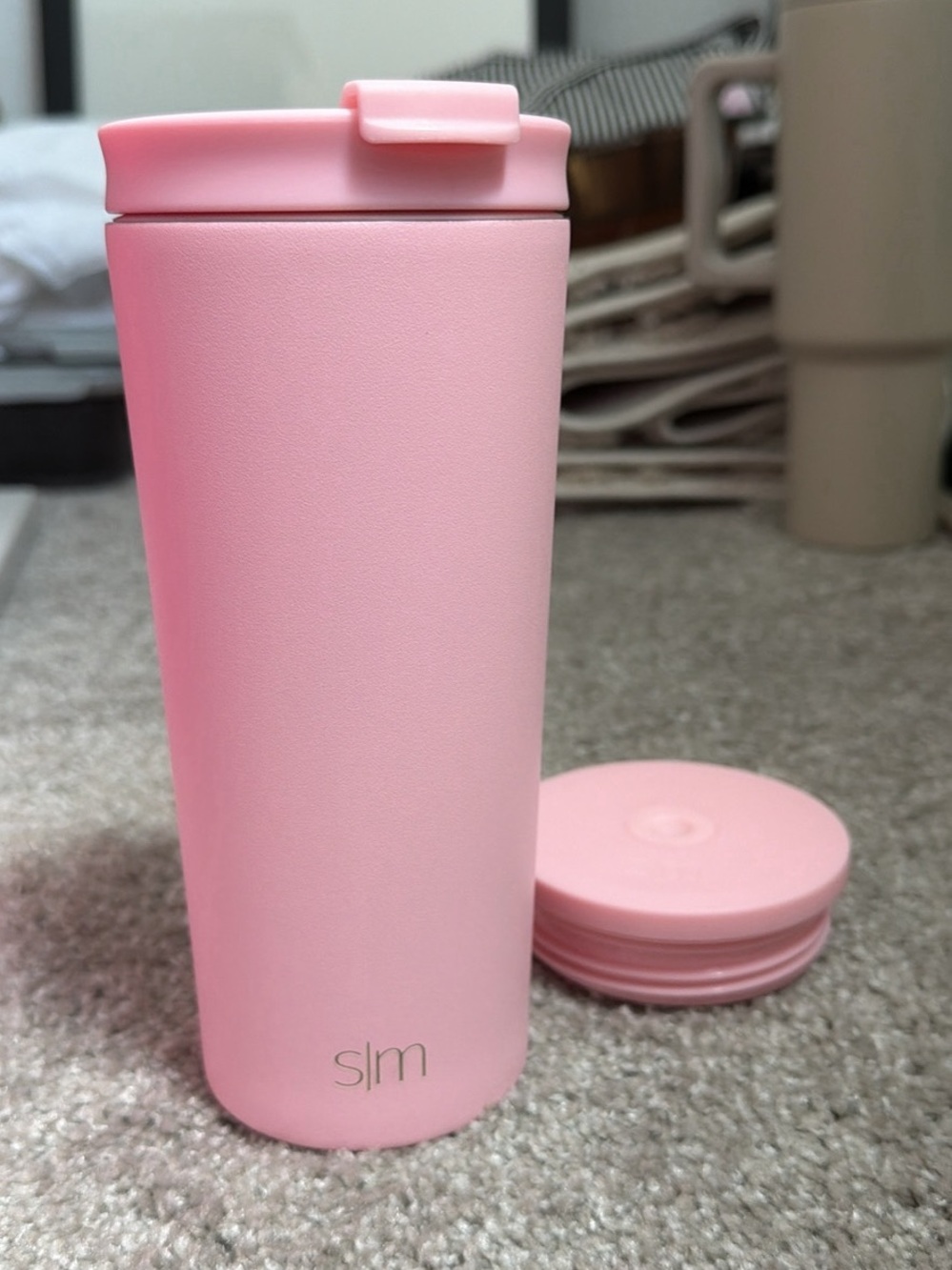 Simple Modern Pink Travel Tumbler